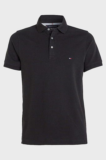 Tommy Hilfiger Streç Pamuklu Slim Fit Düğmeli Erkek Polo Yaka T Shirt MW0MW17771 BDS SİYAH - 4