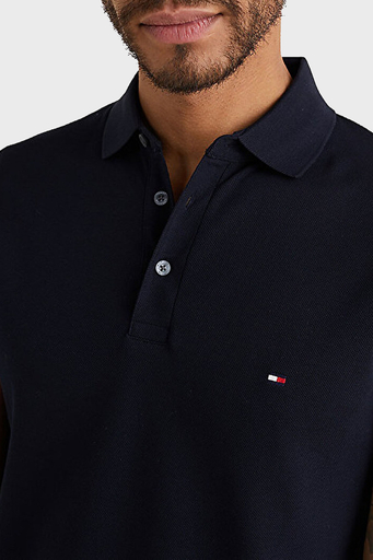 Tommy Hilfiger Streç Pamuklu Slim Fit Düğmeli Erkek Polo Yaka T Shirt MW0MW17771 DW5 LACİVERT - 4