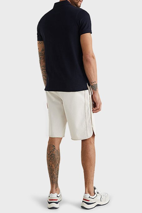 Tommy Hilfiger Streç Pamuklu Slim Fit Düğmeli Erkek Polo Yaka T Shirt MW0MW17771 DW5 LACİVERT - 3