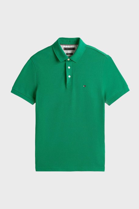 Tommy Hilfiger Streç Pamuklu Slim Fit Düğmeli Erkek Polo Yaka T Shirt MW0MW17771 L4F YEŞİL - 5