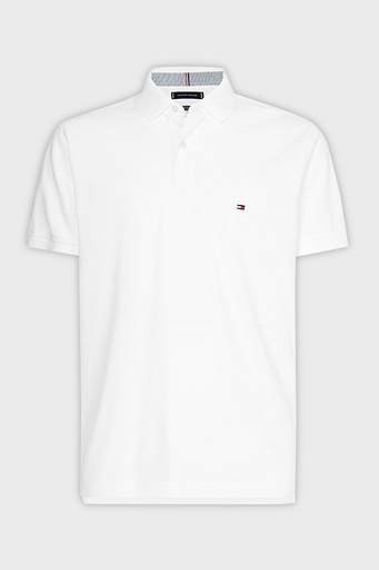 Tommy Hilfiger Streç Pamuklu Slim Fit Düğmeli Erkek Polo Yaka T Shirt MW0MW17771 YBR BEYAZ - 4