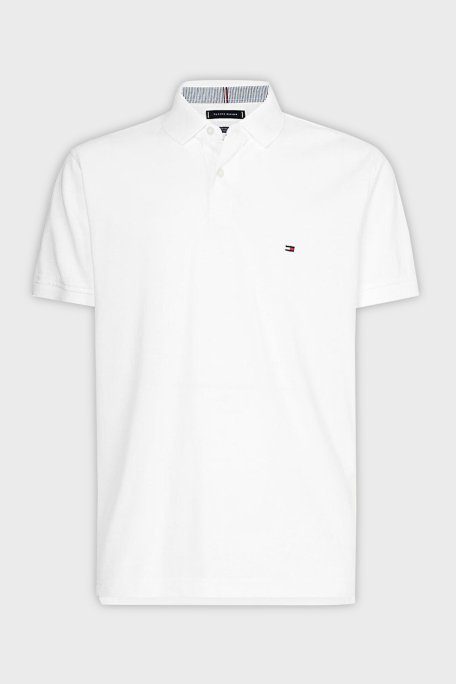 Tommy Hilfiger Streç Pamuklu Slim Fit Düğmeli Erkek Polo Yaka T Shirt MW0MW17771 YBR BEYAZ - 4
