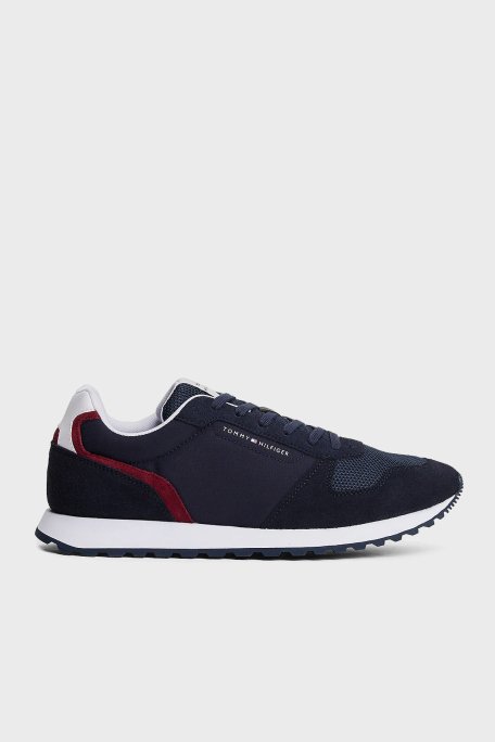 Tommy Hilfiger Süet Logolu Sneaker Erkek Ayakkabı FM0FM05427 DW5 LACİVERT - 1