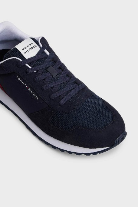 Tommy Hilfiger Süet Logolu Sneaker Erkek Ayakkabı FM0FM05427 DW5 LACİVERT - 7