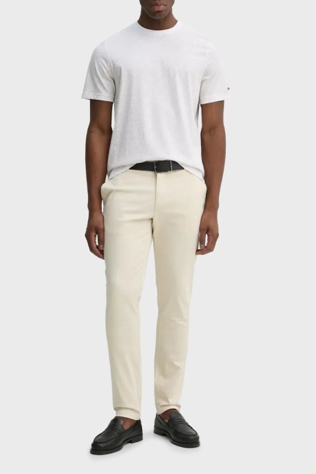 Tommy Hilfiger Tamamı Logolu % 100 Pamuk Regular Fit Bisiklet Yaka Erkek T Shirt MW0MW39251 YBL BEYAZ - 2
