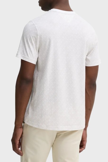 Tommy Hilfiger Tamamı Logolu % 100 Pamuk Regular Fit Bisiklet Yaka Erkek T Shirt MW0MW39251 YBL BEYAZ - 3