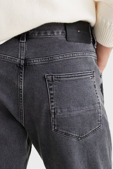 Tommy Hilfiger Tapered Fit Normal Bel Daralan Paça Jeans Erkek Kot Pantolon MW0MW39202 1B5 GRİ - 4