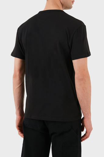 Tommy Jeans %100 Pamuk Regular Fit Bisiklet Yaka Logolu Erkek T Shirt DM0DM20322 BDS SİYAH - 2