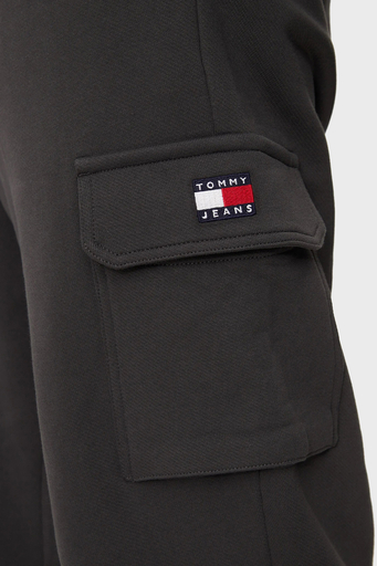 Tommy Jeans % 100 Pamuk Regular Fit Yüksek Bel Lastikli Paça Jogger Erkek Pantolon DM0DM19807 PUB KOYU GRİ - 4
