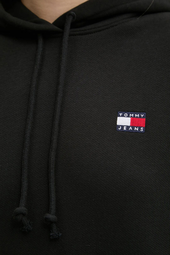 Tommy Jeans % 100 Pamuk Relaxed Fit Kapüşonlu Bayan Sweat DW0DW19414 BDS SİYAH - 5