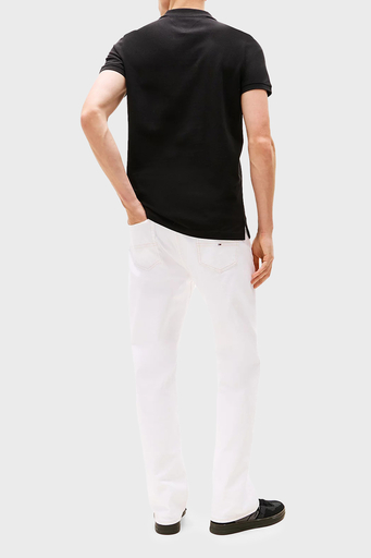 Tommy Jeans % 100 Pamuk Slim Fit Düğmeli Erkek Polo Yaka T Shirt DM0DM20676 BDS SİYAH - 2