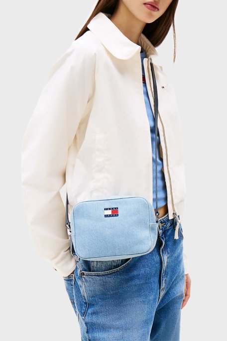 Tommy Jeans Ayarlanabilir Askılı Kot Bayan Çanta AW0AW17289 0GY AÇIK MAVİ - 7