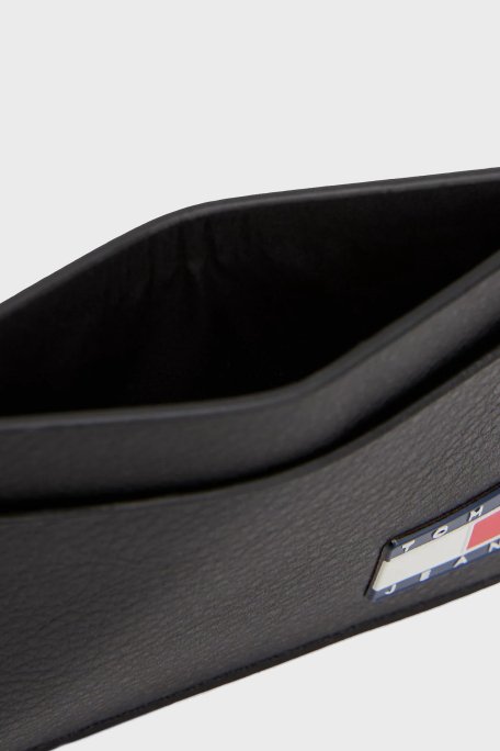 Tommy Jeans Deri Karışımlı Logolu Erkek Kartlık AM0AM13388 BDS SİYAH - 4