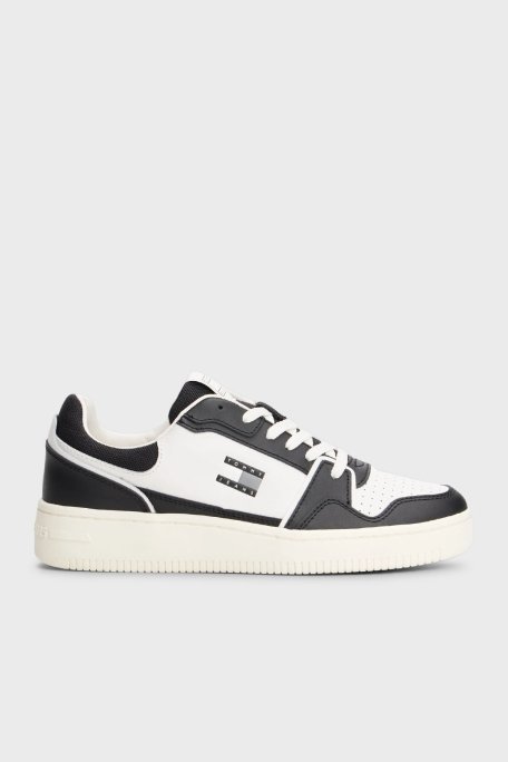 Tommy Jeans Deri Karışımlı Logolu Sneaker Erkek Ayakkabı EM0EM01610 BDS SİYAH - 8