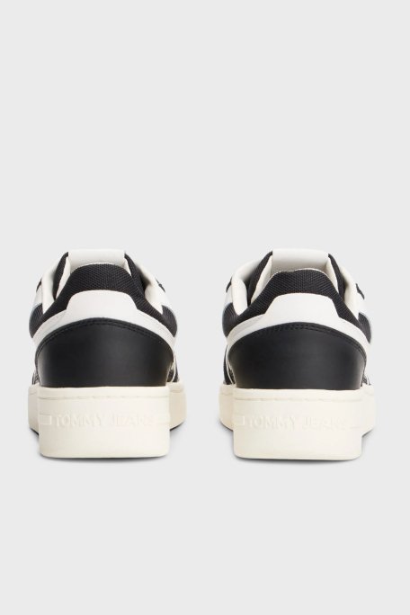 Tommy Jeans Deri Karışımlı Logolu Sneaker Erkek Ayakkabı EM0EM01610 BDS SİYAH - 13