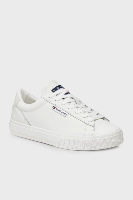 Tommy Jeans Deri Logolu Sneaker Bayan Ayakkabı EN0EN02508 YBL BEYAZ - 2