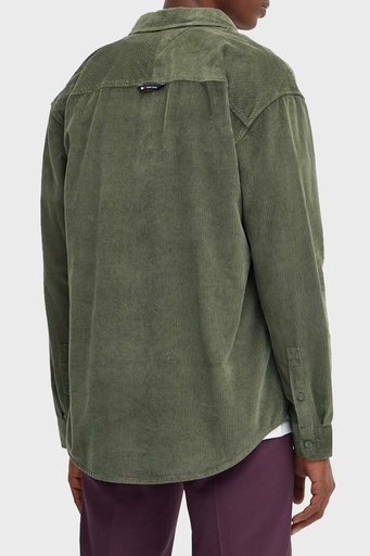 Tommy Jeans Kadife Relaxed Fit Fitilli Erkek Gömlek DM0DM19660 M12 YEŞİL - 8