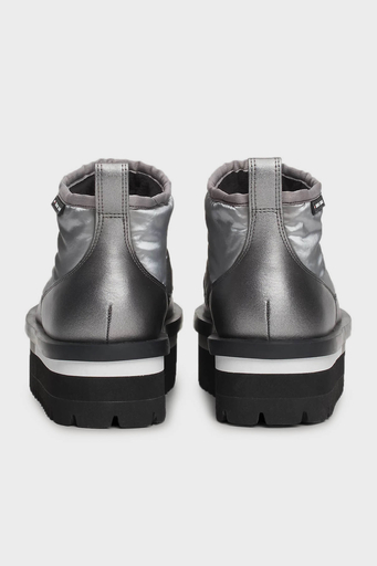 Tommy Jeans Kapitoneli Tırtıklı Platform Taban Kısa Bayan Bot EN0EN02689 TRH GÜMÜŞ - 6