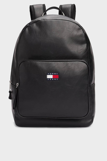 Tommy Jeans Logolu Ayarlanabilir Çift Askılı Erkek Sırt Çantası AM0AM12909 BDS SİYAH - 1