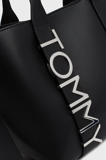 Tommy Jeans Logolu Ayarlanabilir Çıkarılabilir Çapraz Askılı Bayan Çanta AW0AW17049 BDS SİYAH - 3