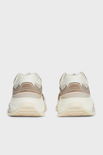 Tommy Jeans Logolu Deri Karışımlı Kalın Tabanlı Sneaker Bayan Ayakkabı EN0EN02620 RBK KOYU HAKİ - 6
