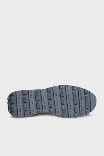 Tommy Jeans Logolu Deri Karışımlı Sneaker Bayan Ayakkabı EN0EN02705 P06 BEYAZ-GRİ - 5