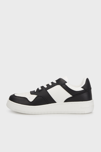 Tommy Jeans Logolu Deri Sneaker Bayan Ayakkabı EN0EN02505 0GS SİYAH - 3
