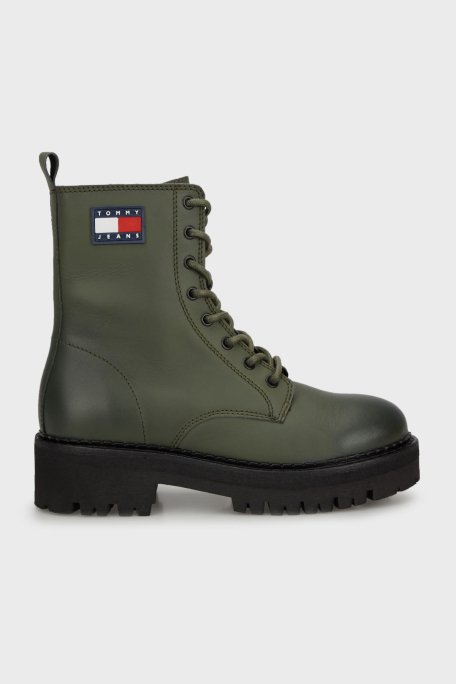 Tommy Jeans Logolu Fermuarlı Postal Bayan Bot EN0EN02628 M00 YEŞİL - 1