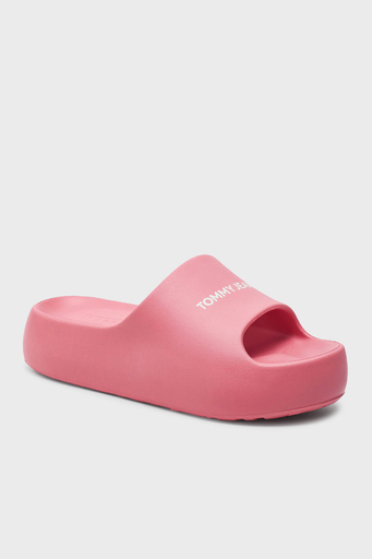 Tommy Jeans Logolu Kalın Tabanlı Bayan Terlik EN0EN02454 TIC PEMBE - 6
