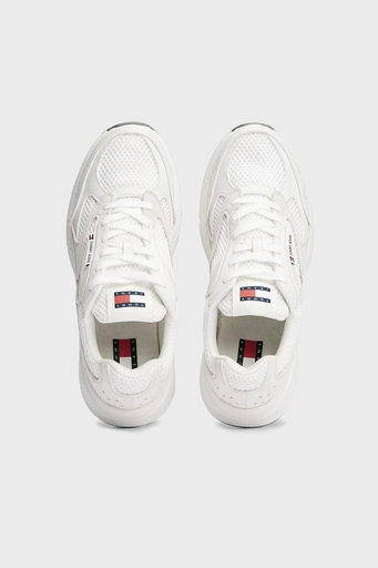 Tommy Jeans Logolu Kalın Tabanlı Sneaker Bayan Ayakkabı EN0EN02674 YBL BEYAZ - 4