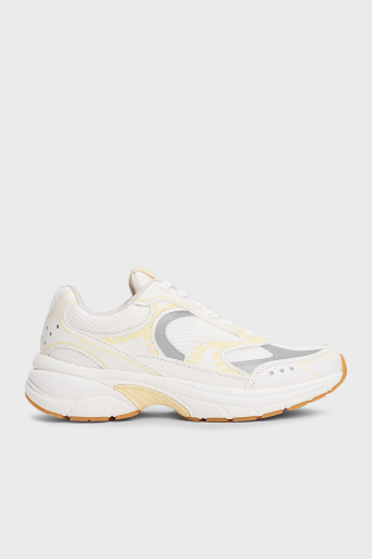 Tommy Jeans Logolu Kalın Tabanlı Sneaker Bayan Ayakkabı EN0EN02745 ZGB BEYAZ-SARI - 1