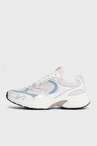 Tommy Jeans Logolu Kalın Tabanlı Sneaker Bayan Ayakkabı EN0EN02772 C33 BEYAZ-MAVİ - 3