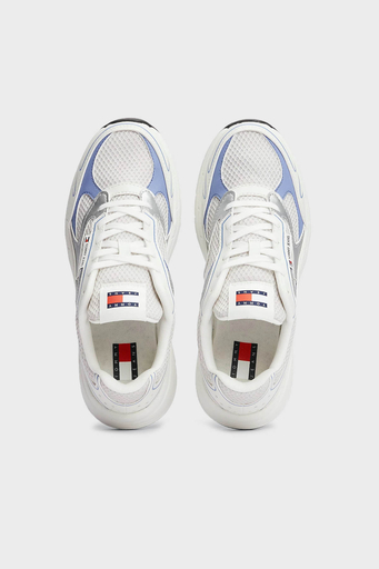 Tommy Jeans Logolu Kalın Tabanlı Sneaker Bayan Ayakkabı EN0EN02772 C33 BEYAZ-MAVİ - 5