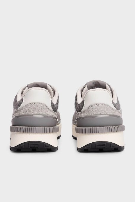 Tommy Jeans Logolu Kalın Tabanlı Süet Sneaker Erkek Ayakkabı EM0EM01537 PRZ GRİ - 6