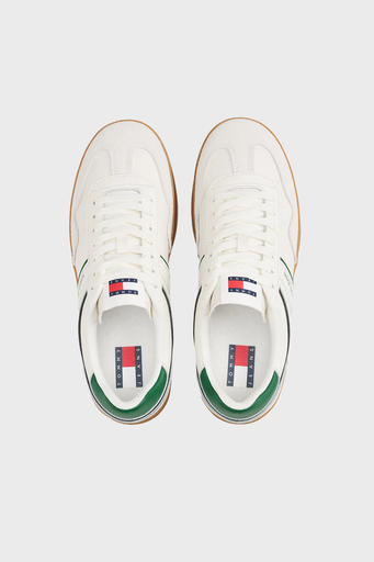 Tommy Jeans Logolu Süet Sneaker Erkek Ayakkabı EM0EM01571 YBI BEYAZ - 4