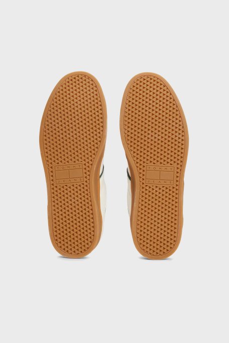 Tommy Jeans Logolu Süet Sneaker Erkek Ayakkabı EM0EM01571 YBI BEYAZ - 7