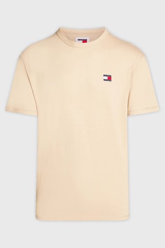 Tommy Jeans Pamuklu Bisiklet Yaka Erkek T Shirt DM0DM17995 AB9 BEJ - 5