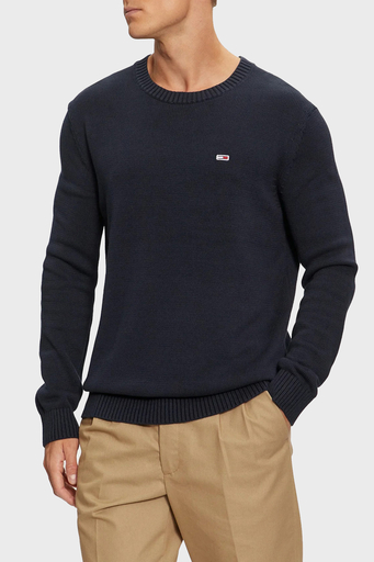 Tommy Jeans Pamuklu Regular Fit Bisiklet Yaka Erkek Kazak DM0DM18370 C1G LACİVERT - 1