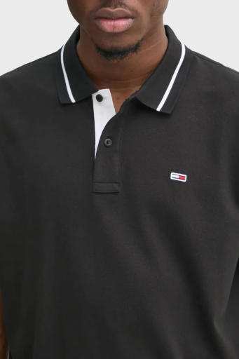Tommy Jeans Pamuklu Regular Fit Düğmeli Erkek Polo Yaka T Shirt DM0DM20745 PT2 KOYU GRİ - 4