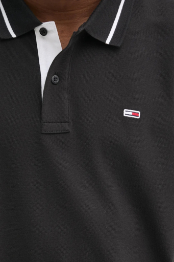 Tommy Jeans Pamuklu Regular Fit Düğmeli Erkek Polo Yaka T Shirt DM0DM20745 PT2 KOYU GRİ - 5