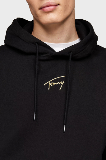 Tommy Jeans Pamuklu Regular Fit Kapüşonlu Erkek Sweat DM0DM20507 BDS SİYAH - 4