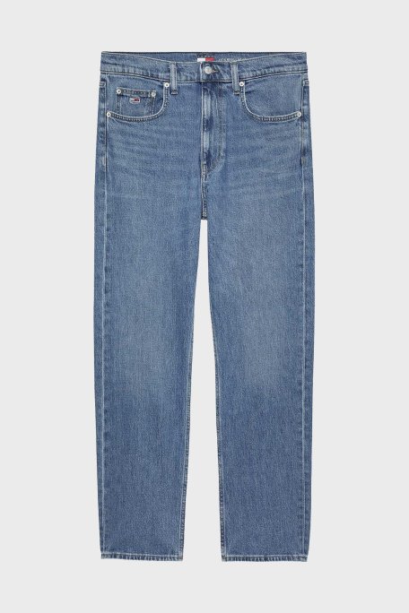 Tommy Jeans Pamuklu Regular Straight Fit Normal Bel Düz Paça Jeans Erkek Kot Pantolon DM0DM21180 1A5 MAVİ - 5