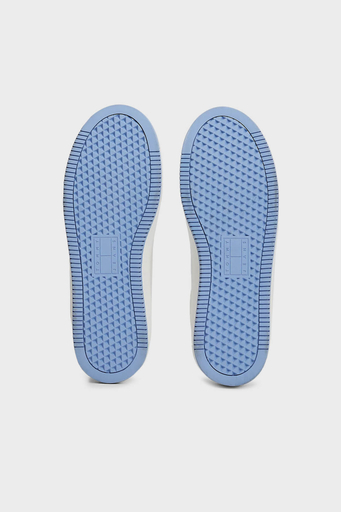 Tommy Jeans Platform Deri Sneaker Bayan Ayakkabı EN0EN02518 C33 BEYAZ-MAVİ - 7