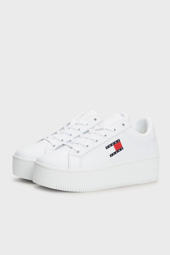 Tommy Jeans Platform Deri Sneaker Bayan Ayakkabı EN0EN02518 YBS BEYAZ - 2