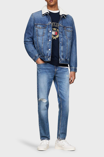 Tommy Jeans Regular Fit Çift Taraflı Erkek Kot Ceket DM0DM20470 1BJ MAVİ - 3