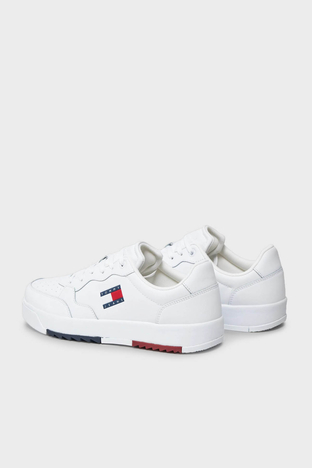 Tommy Jeans - Tommy Jeans Retro Deri Sneaker Erkek Ayakkabı EM0EM01397 YBS BEYAZ (1)