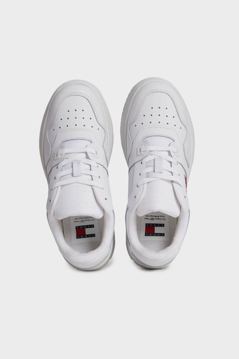 Tommy Jeans Retro Platform Deri Sneaker Bayan Ayakkabı EN0EN02506 YBS BEYAZ - 3