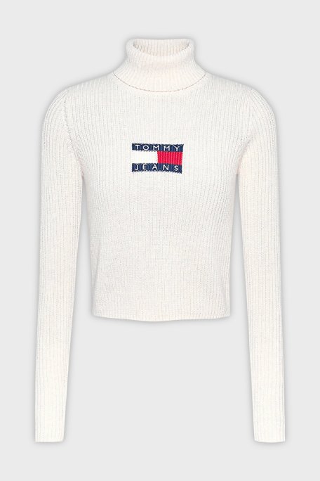 Tommy Jeans Slim Fit Balıkçı Yaka Örme Bayan Kazak DW0DW18678 HCV KAHVE - 5