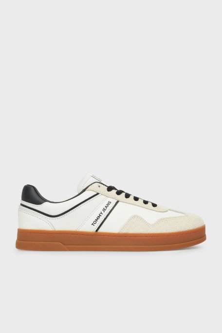 Tommy Jeans Süet Detaylı Logolu Sneaker Erkek Ayakkabı EM0EM01587 TCR EKRU - 7