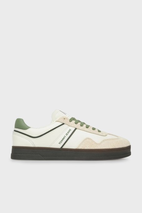 Tommy Jeans Süet Detaylı Logolu Sneaker Erkek Ayakkabı EM0EM01587 YBI BEYAZ - 7